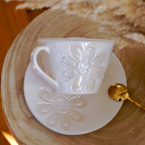 Madre Perla tea cup&saucer