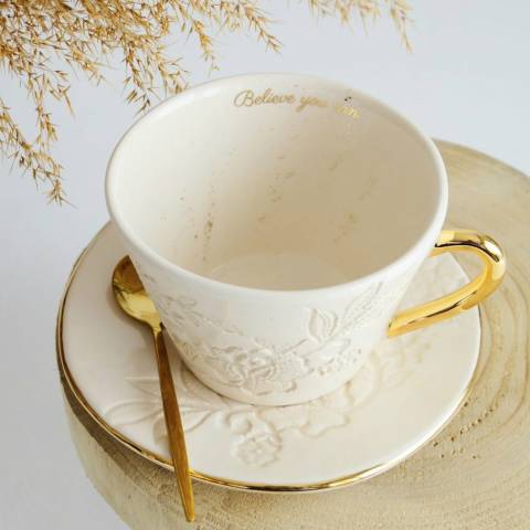 Believe you can cup&saucer