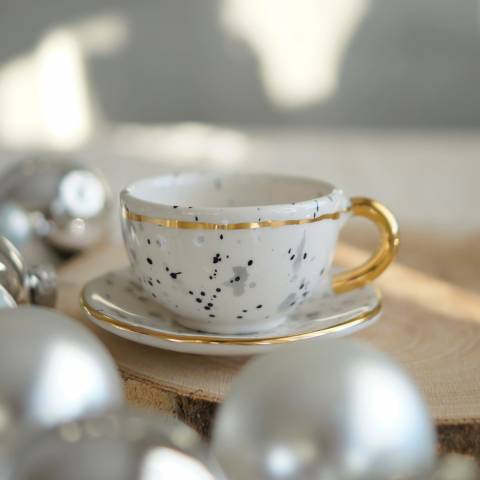 Arty espresso cup & saucer