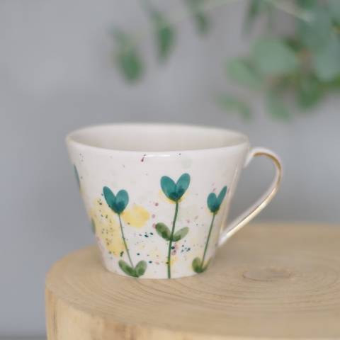 Flower coffee cup