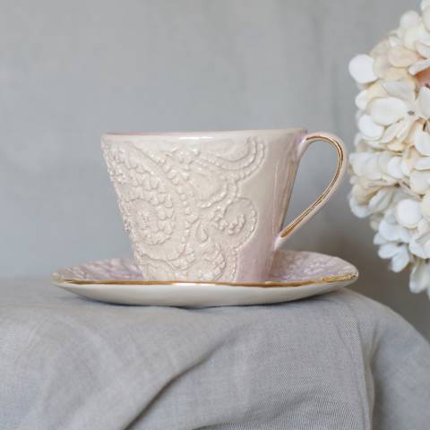 GRACE Pink coffee cup&saucer