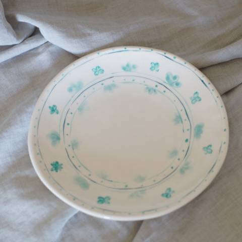 Blue flowers plate